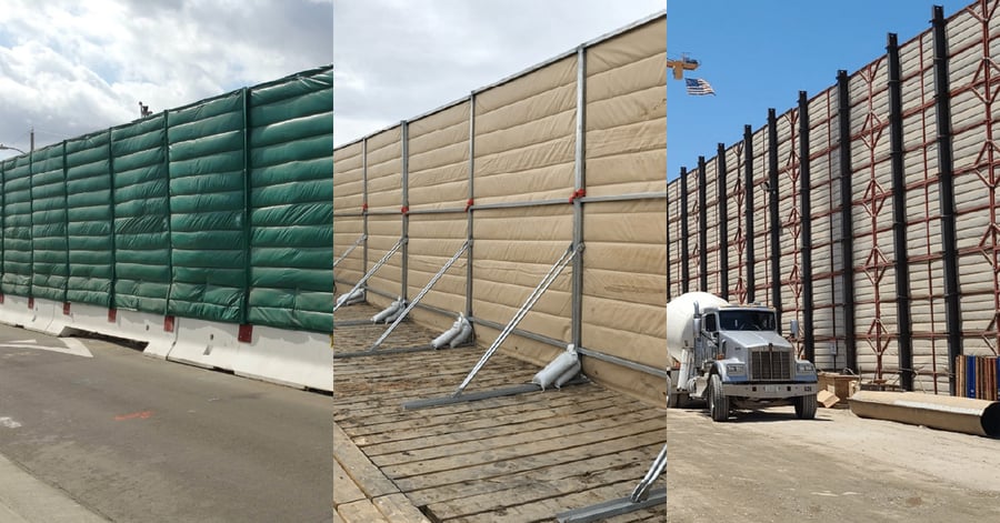 Three different ENC noise barrier options. 